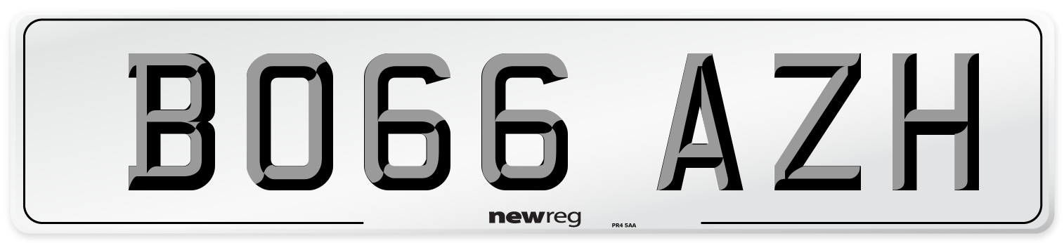 BO66 AZH Number Plate from New Reg